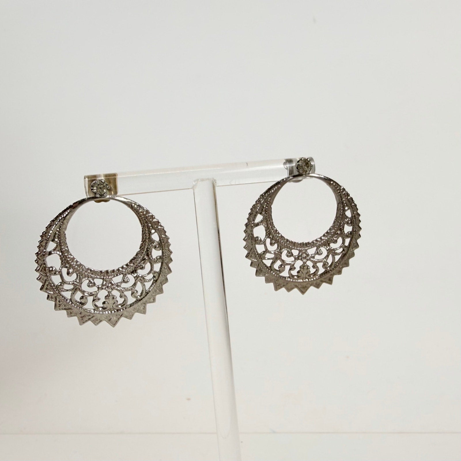 Silvery Lacey Earrings