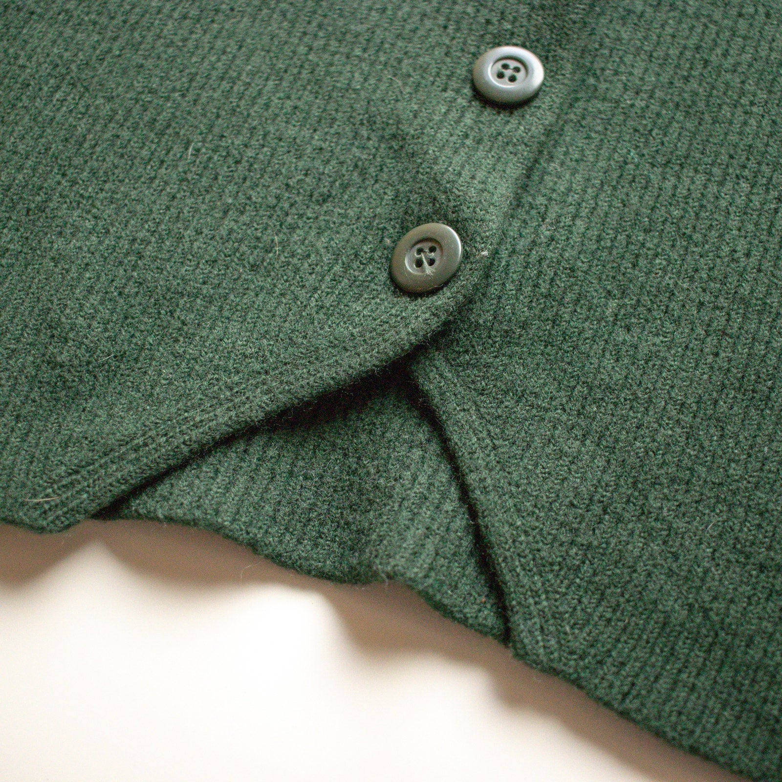 Vintage Field Manor Ribbed Forest Green Wool Sweater Vest Size Large