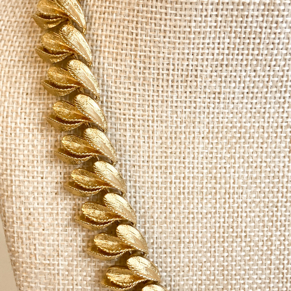 Francois Vintage Necklace Bracelet Set Matching Gold Tone Costume Jewelry
