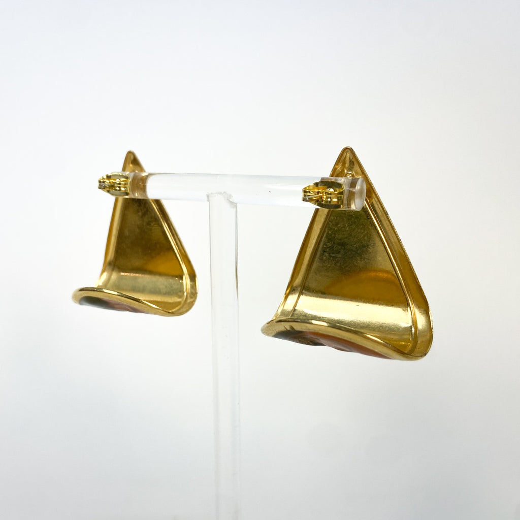 80s Vintage Swirl Enamel Earrings