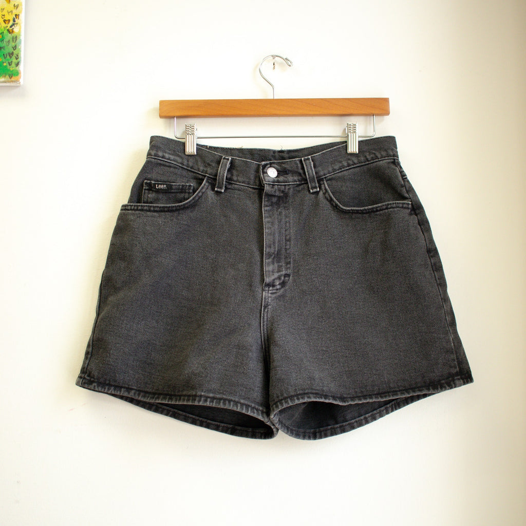 Lee Faded Black Jean Shorts Size 14 Medium