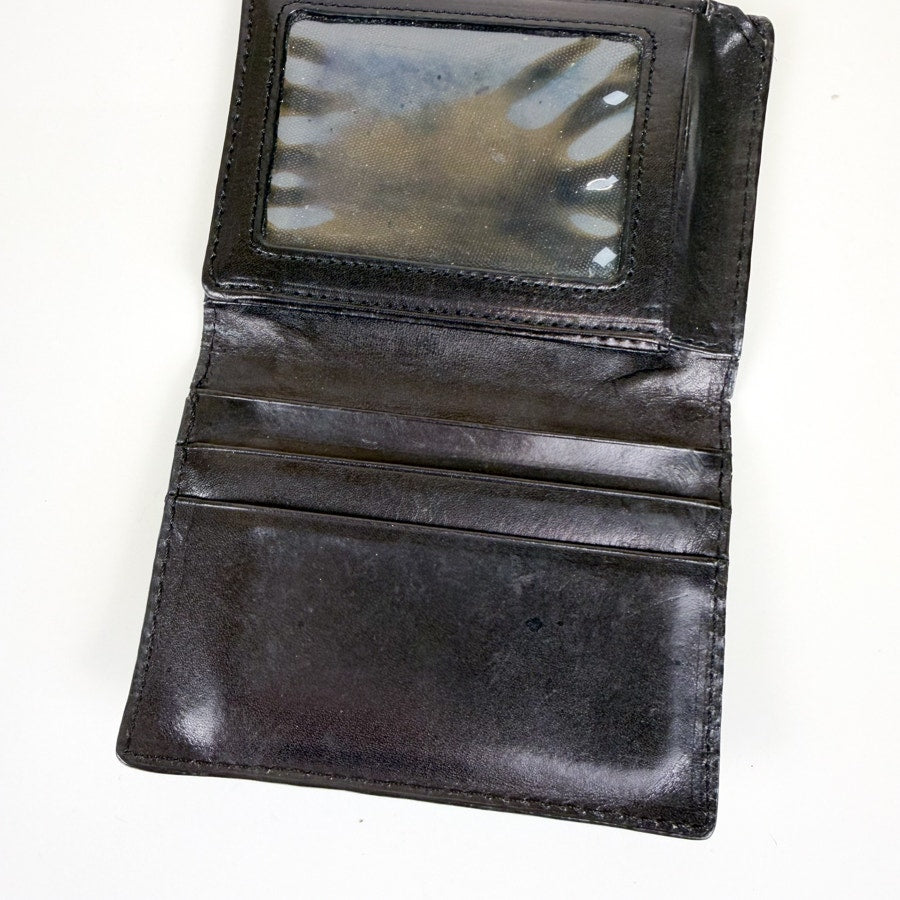 Black Woven Leatherette Wallet
