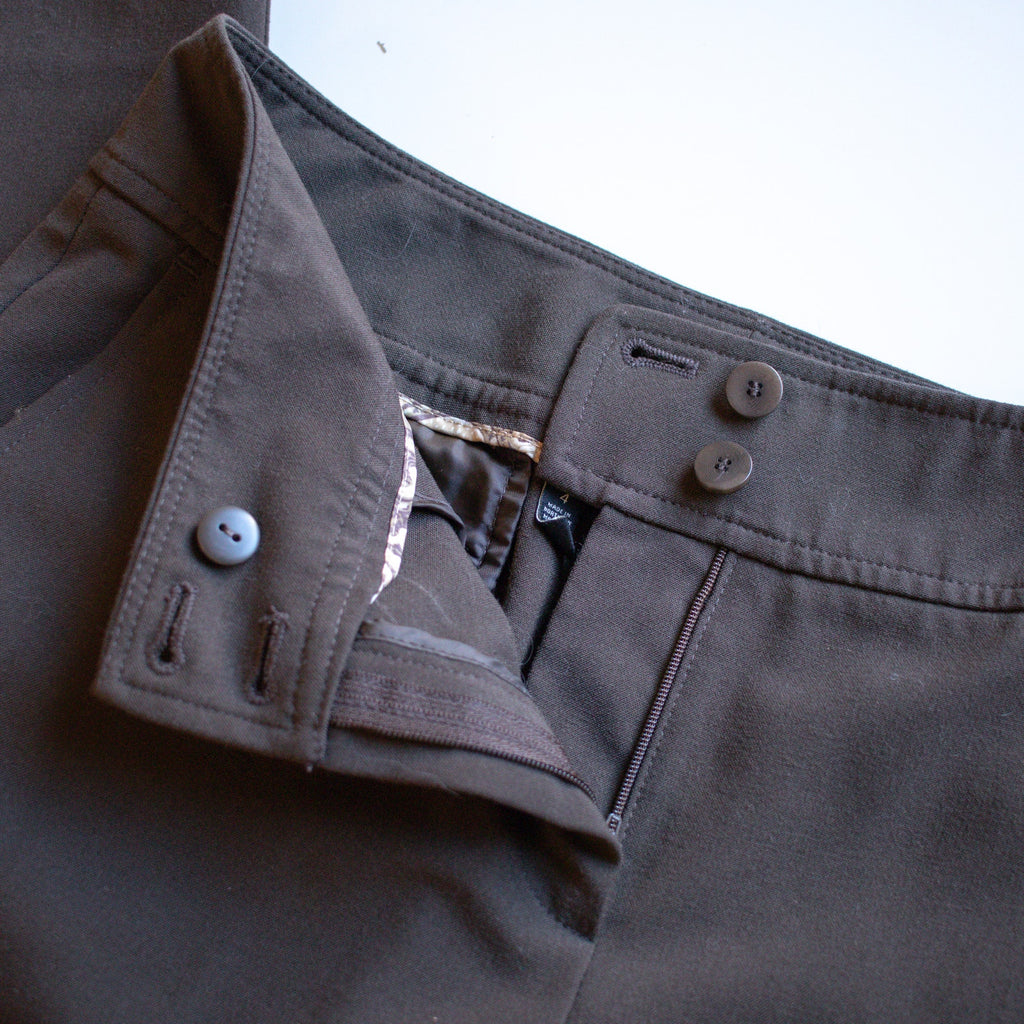 Talbots Stretch Brown Straight Fit Dress Pants Size 4