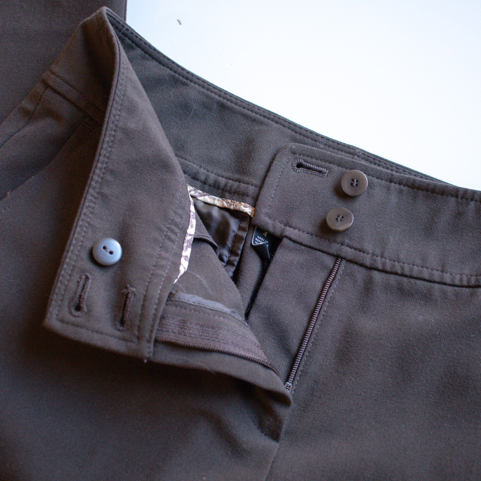 Talbots Stretch Brown Straight Fit Dress Pants Size 4