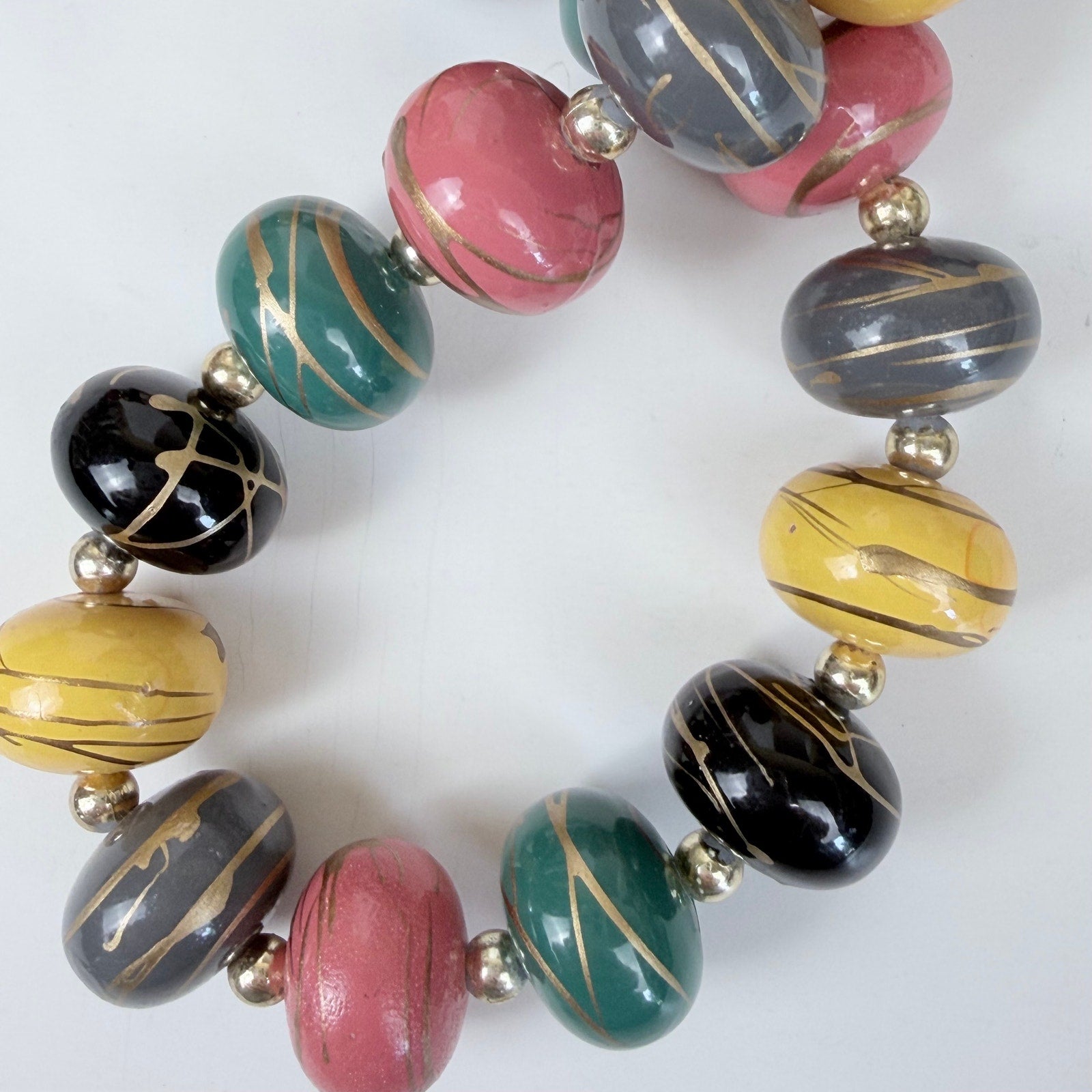 Colorful Chunky Beaded Statement Necklace