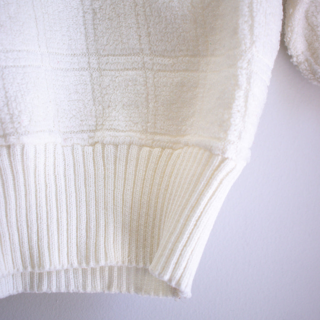 Vintage Boucle Cowl Neck Sweater White Size Small