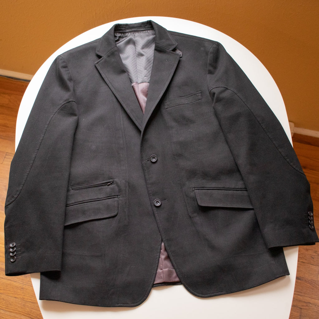 Kenneth Roberts Platinum Black Blazer Red Interior Size Medium