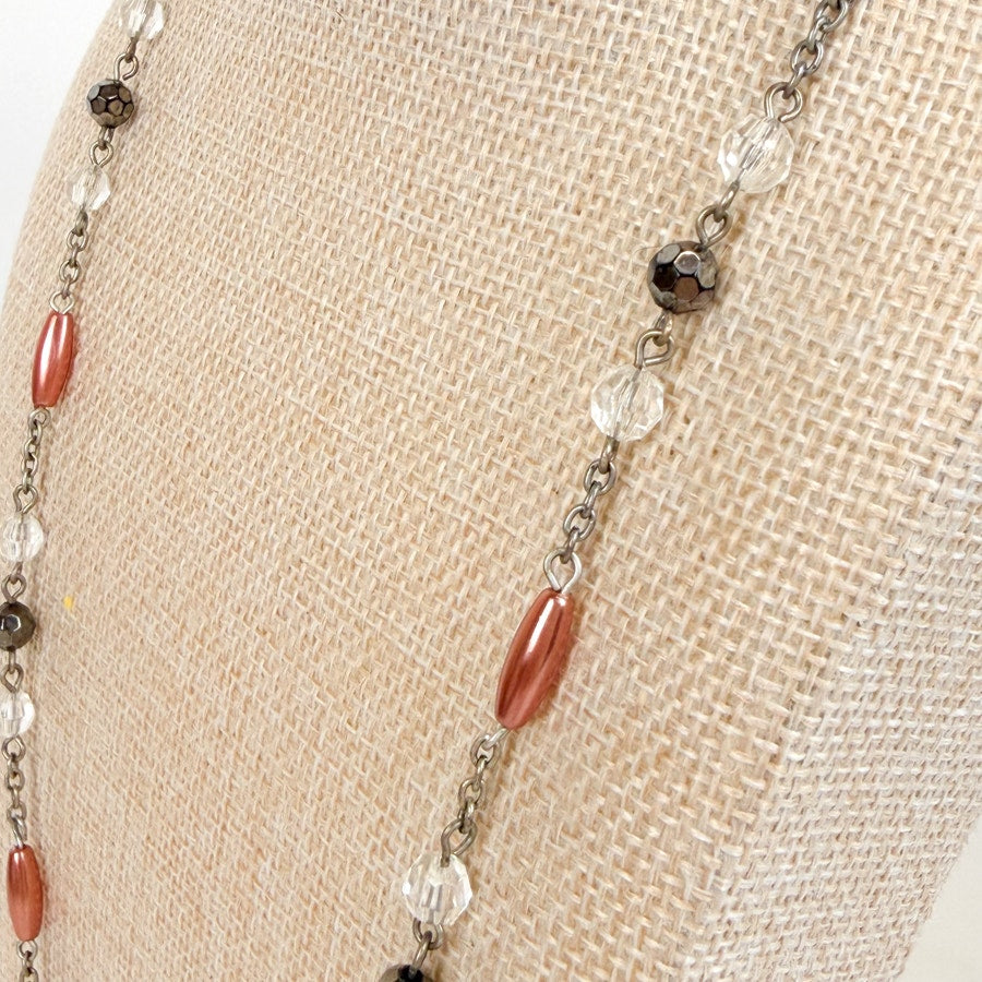 New York and Company Long Beaded Necklace