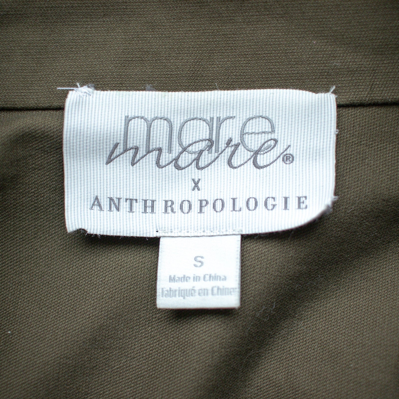 Anthropologie Green Belted Utility jacket Size Small