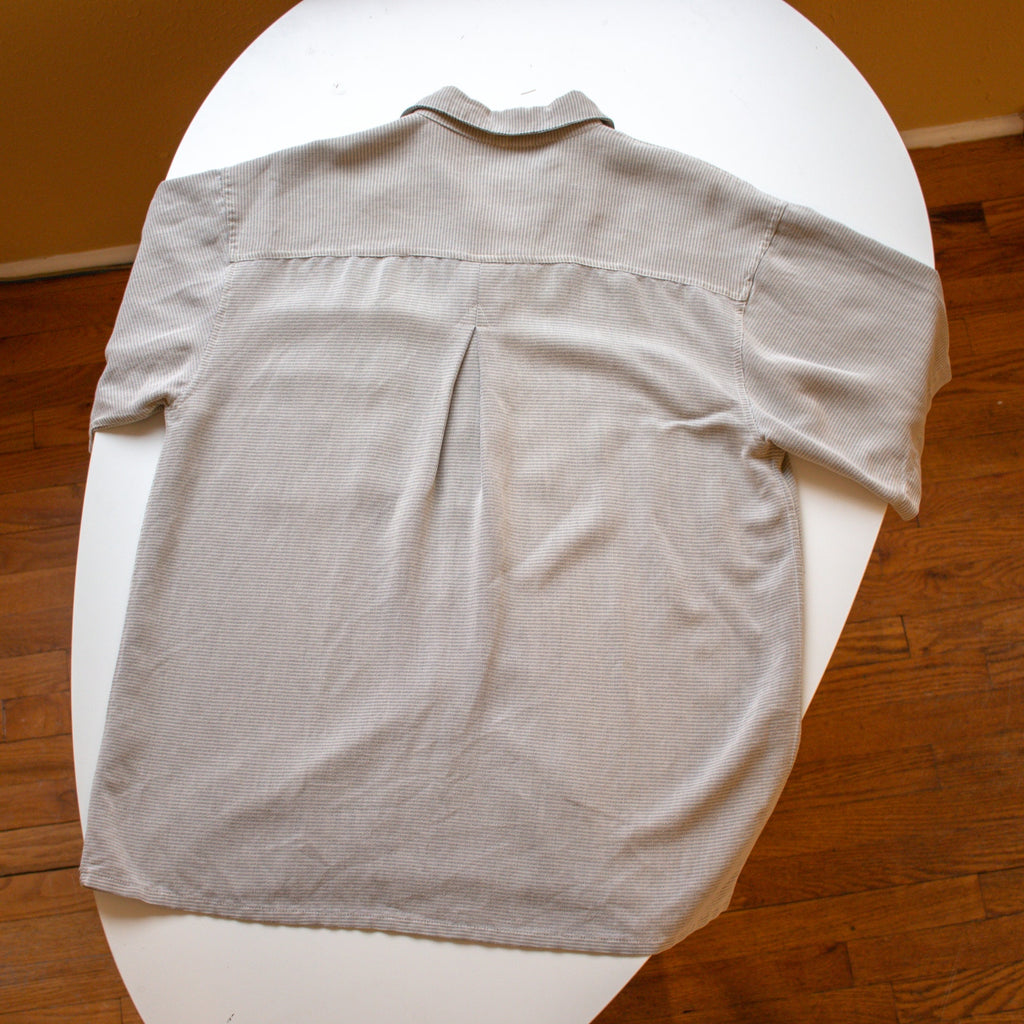 Vintage 90s Beige Men's Casual Button up Size Large