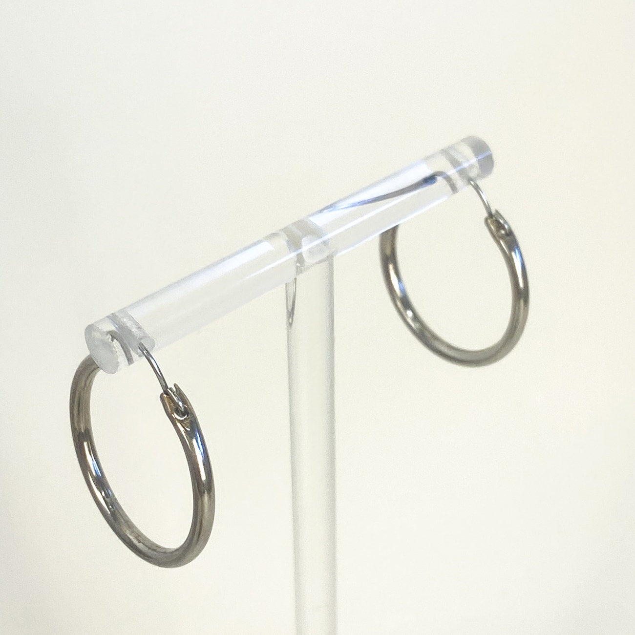 SIlver Earrings Silver Plated Brass Endless Hoop Earrings .75 Inches