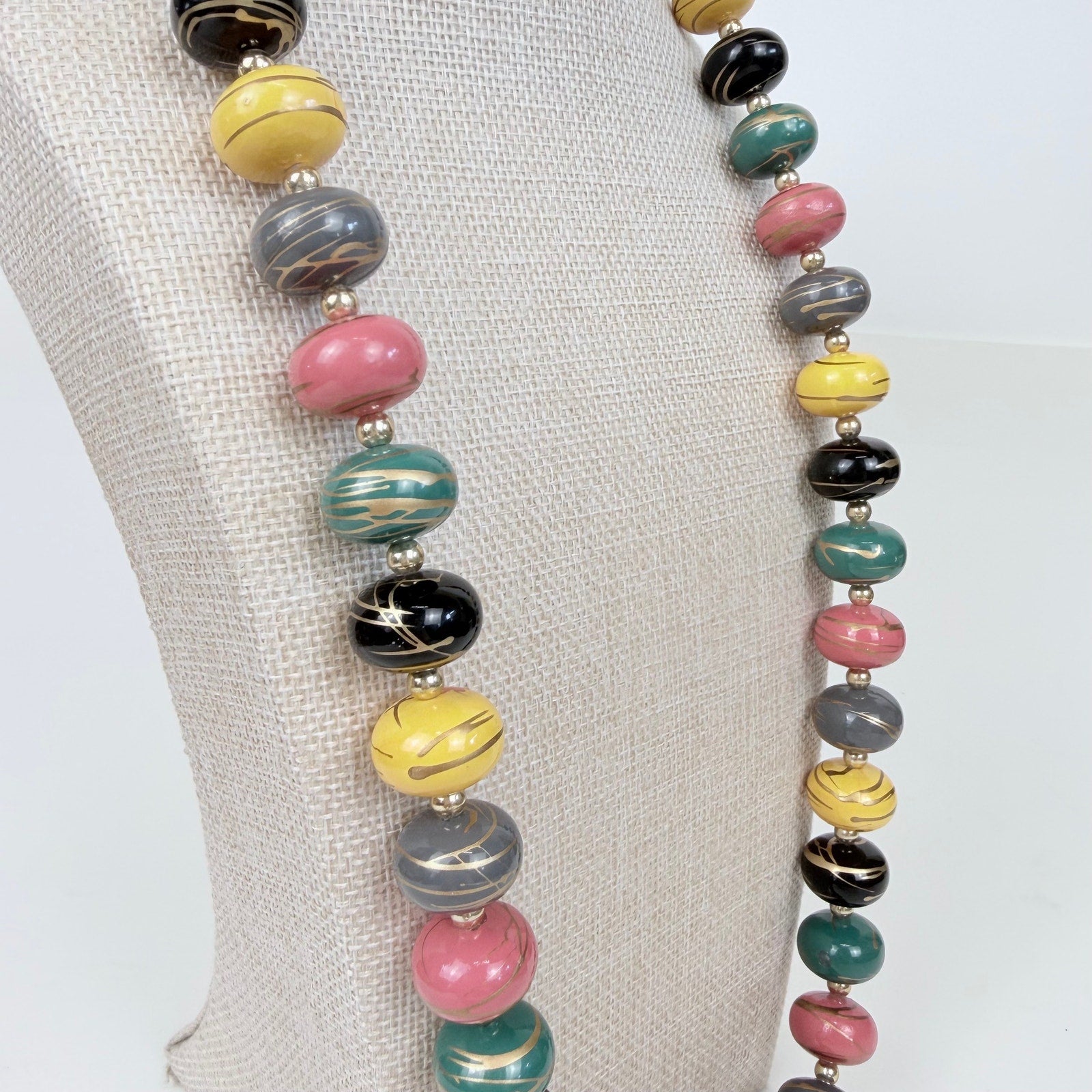 Colorful Chunky Beaded Statement Necklace