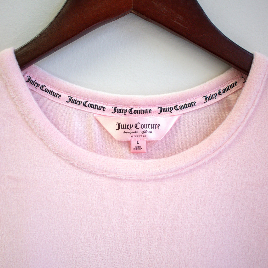 Juicy Couture Pink Velour Tank Top Size Large