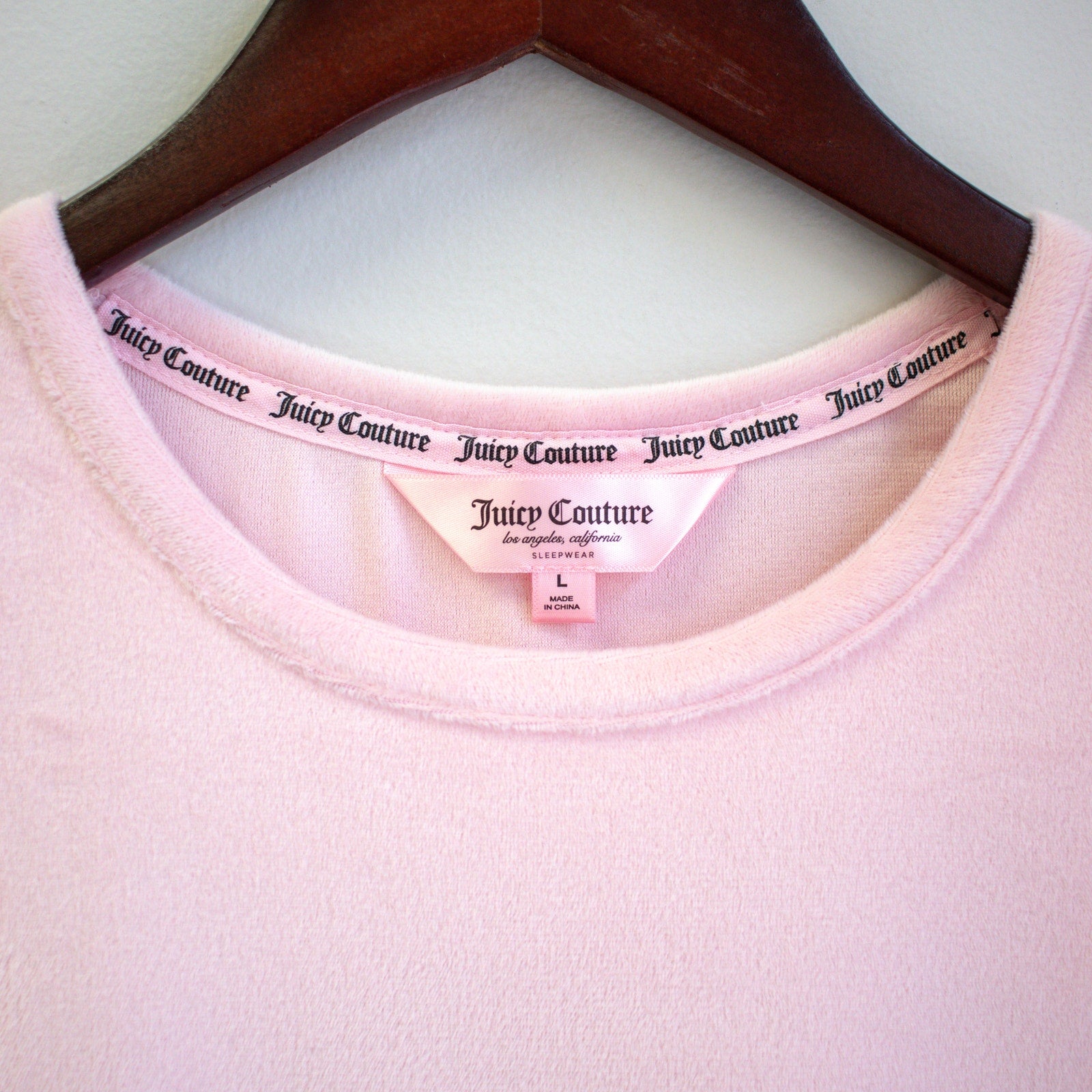 Juicy Couture Pink Velour Tank Top Size Large