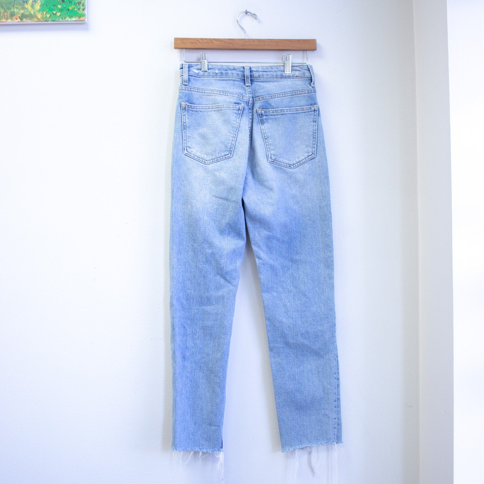 Topshop MOTO W25 x L32 Straight Fit Light Wash Jeans