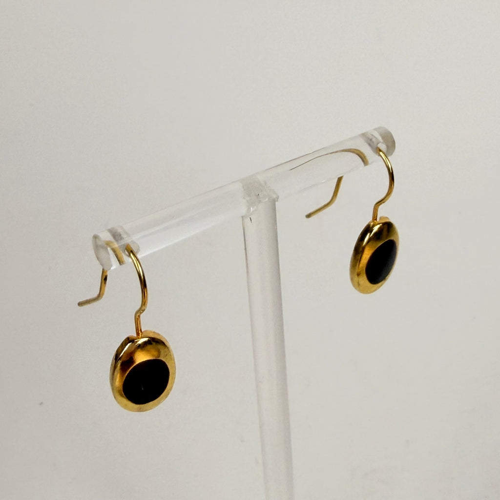 Gold Tone and Enamel Necklace & Earring Set
