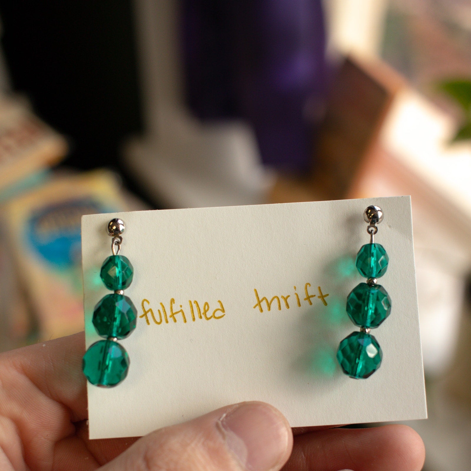 Turquoise Beaded Dangle Earrings