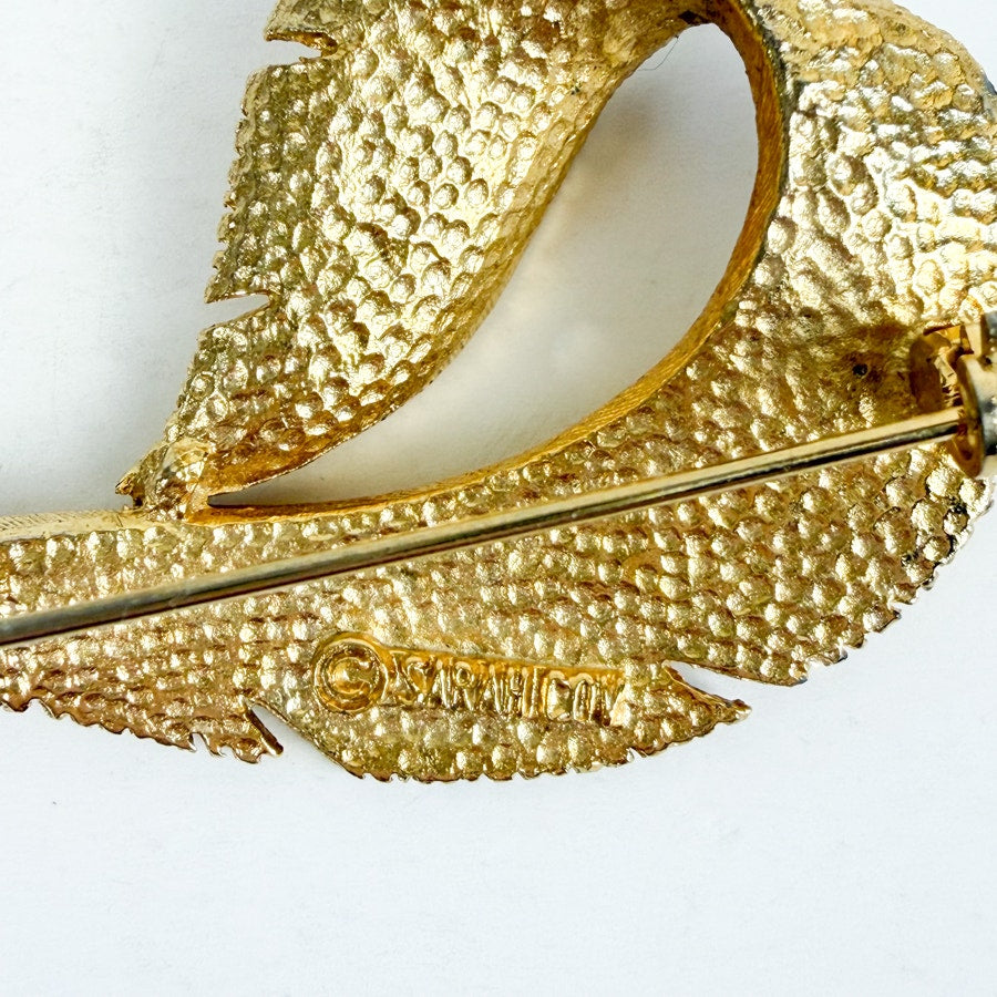 Feather Brooch Sarah Coventry Gold-Tone