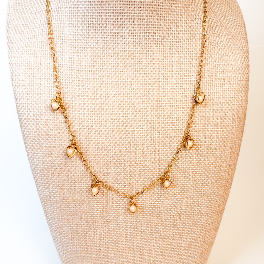 Avon Station Charm Necklace Gold-Tone