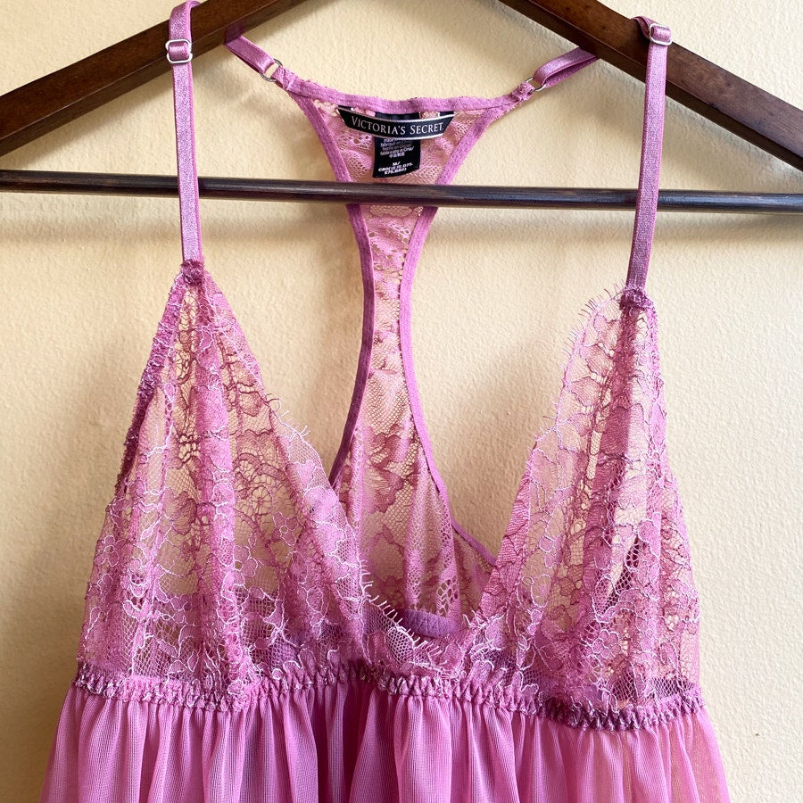 Babydoll Camisole Victoria's Secret Pink Lace Size Medium