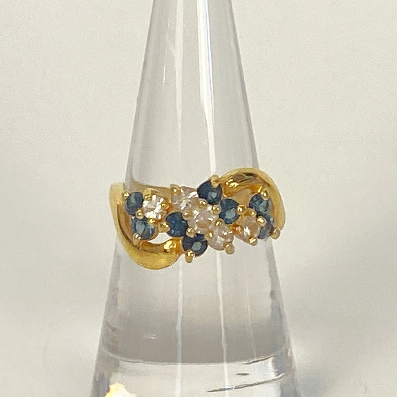 18k Gold Plated Cluster Ring