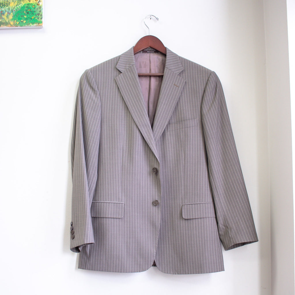 Versace Wool Pinstripe Suit Size 38R