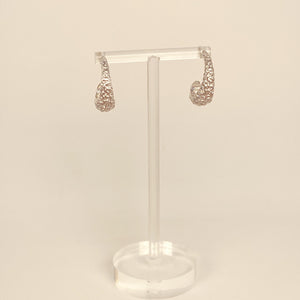 Sterling Silver Chunky Hammered Hoops