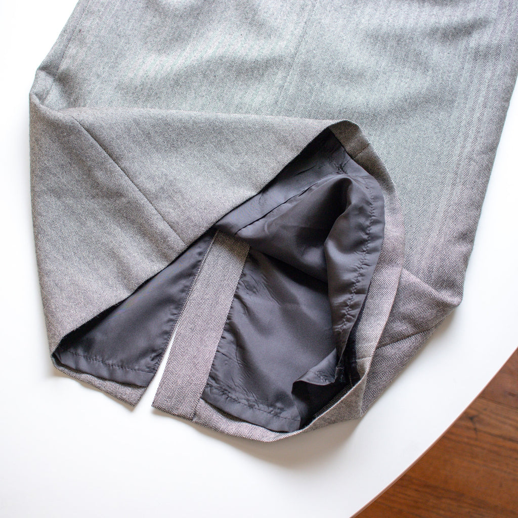 Vintage Long Gray Skirt Wool