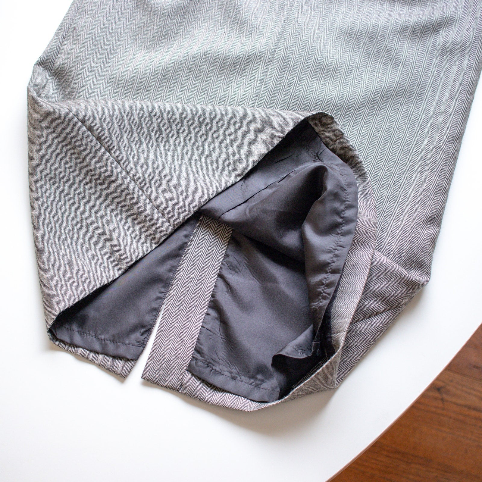 Vintage Long Gray Skirt Wool