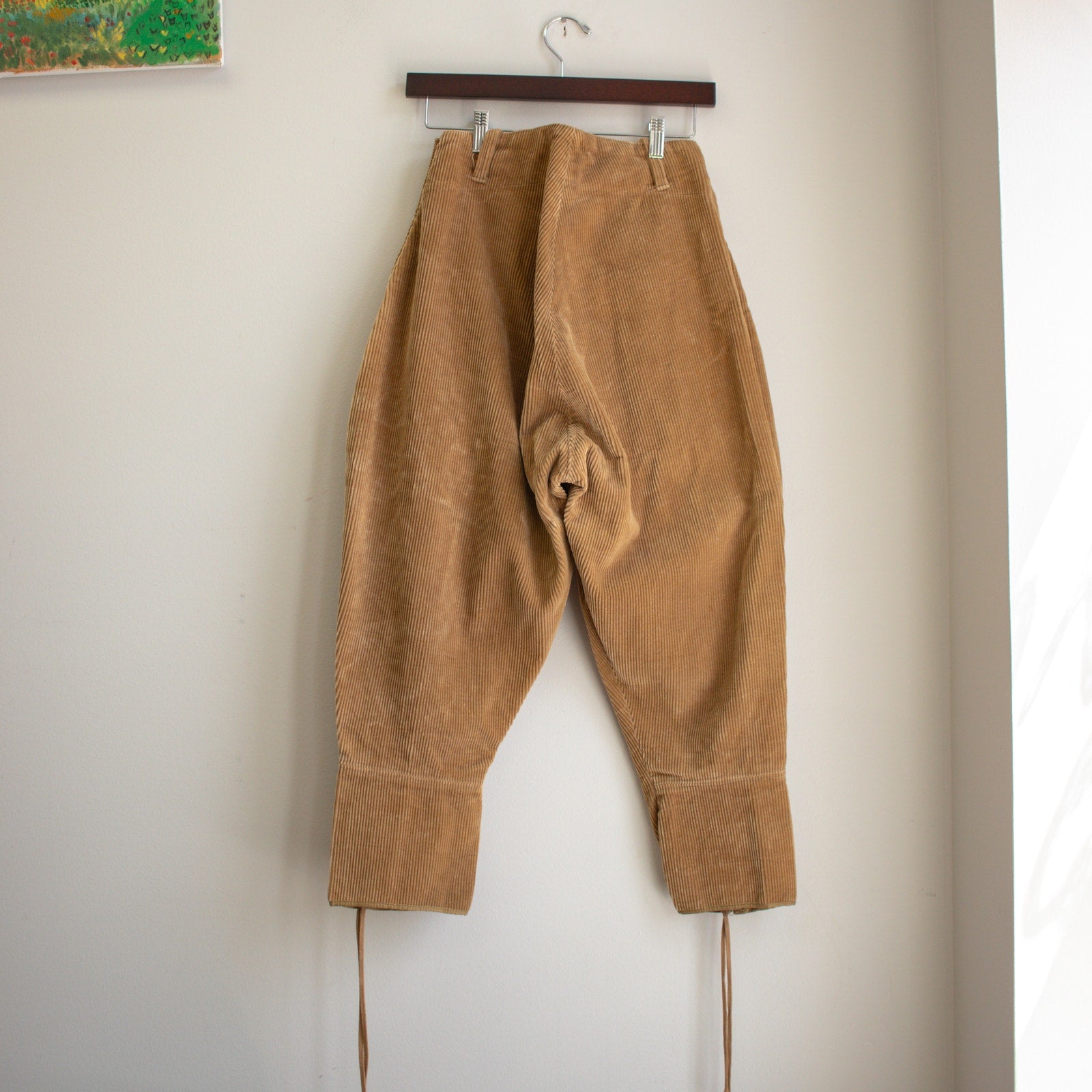 1947 Vintage Beige Corduroy Riding Pants Women's Size Small