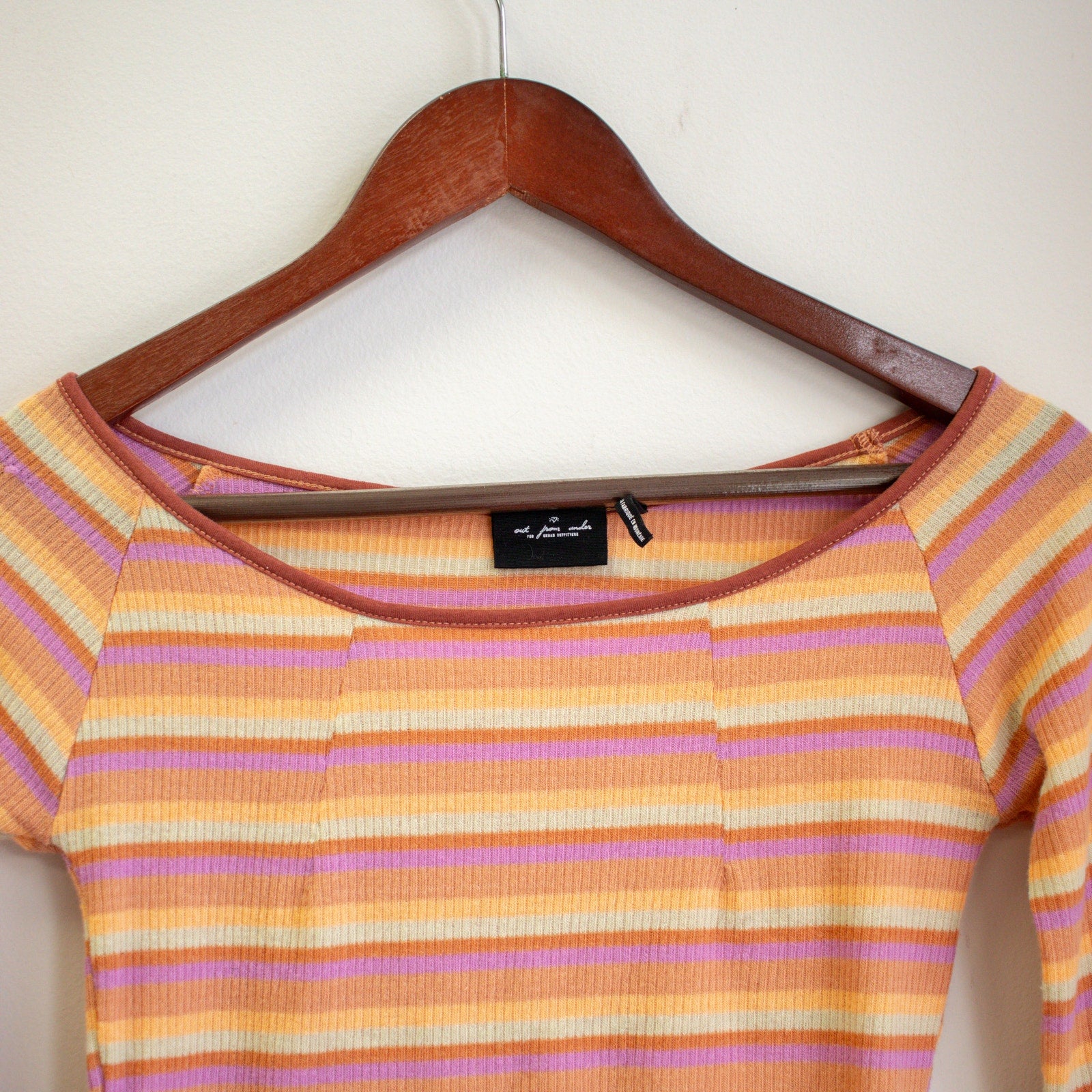 Out From Under Urban Outfitters Slim Fit Long Sleeve Crop Top Size Small