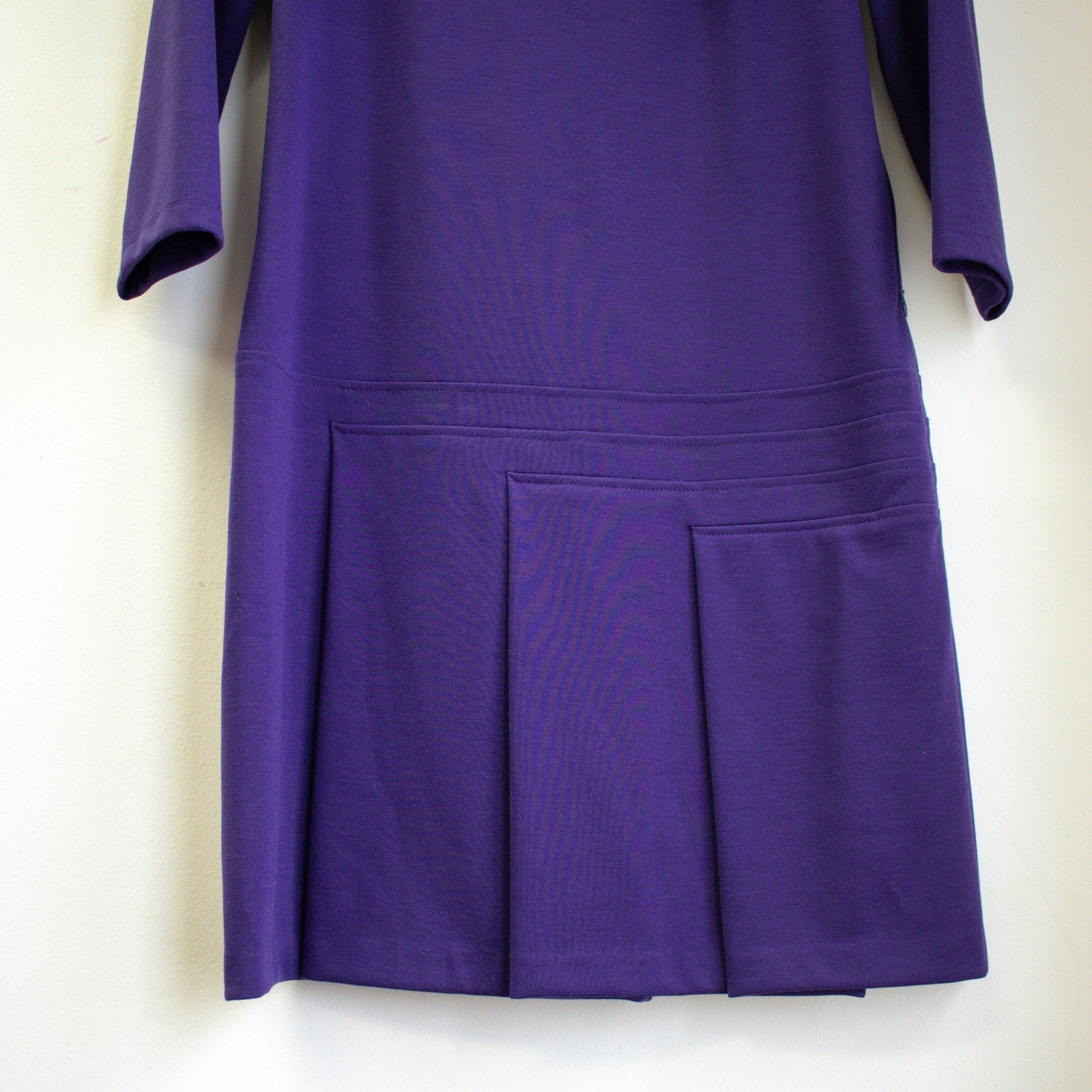 Donna Morgan Purple Cowl Neck Drop Waist Dress Size 6
