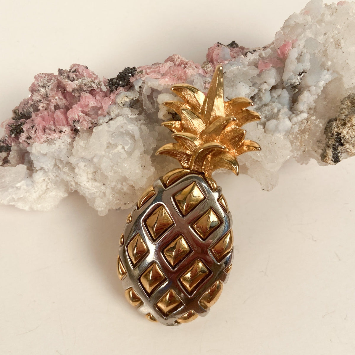 Pineapple Brooch Vintage Liz Claiborne Two-Toned