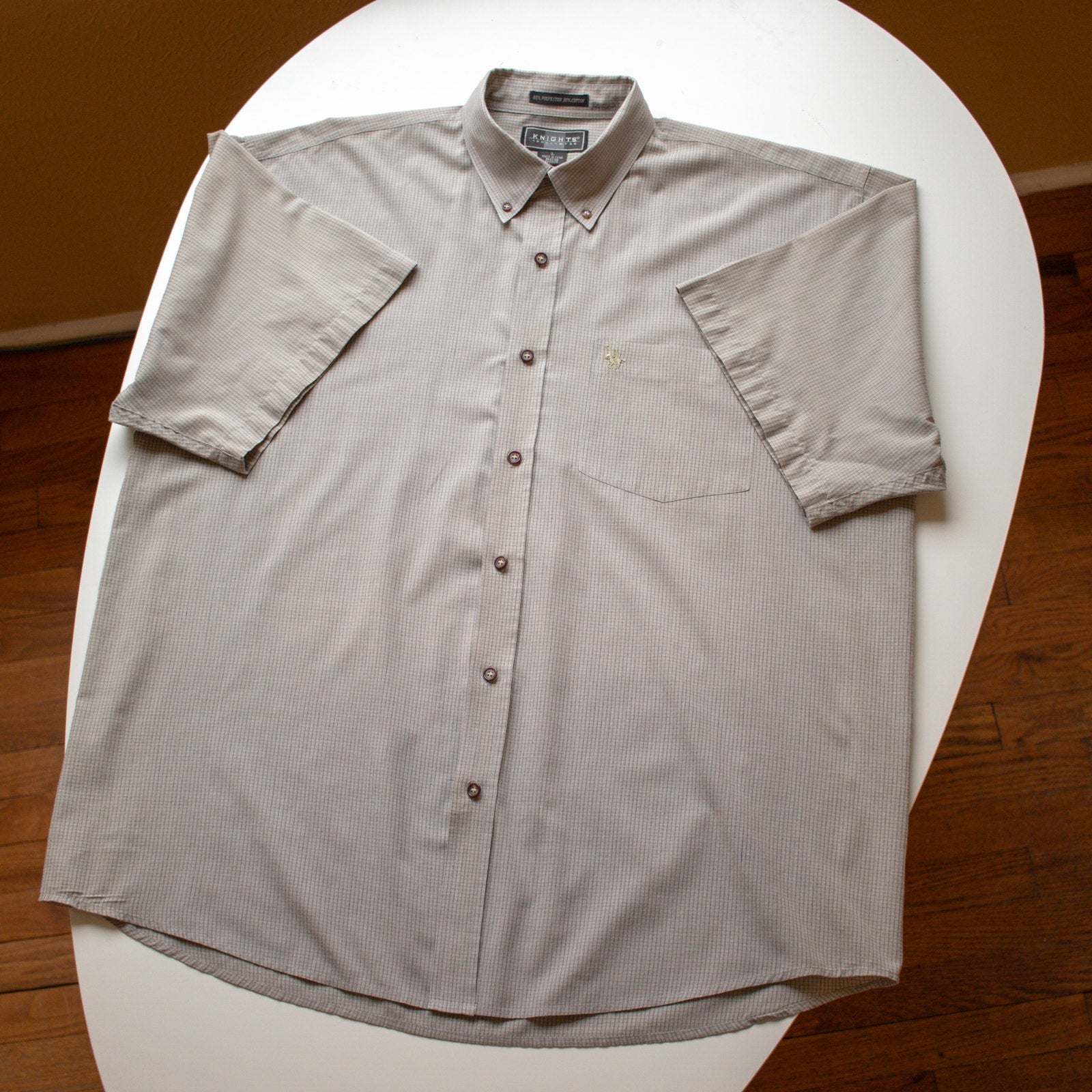Vintage 90s Men's Gray Button Down Size Large