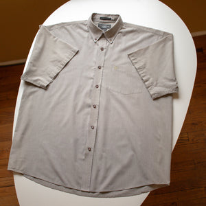 Vintage 90s Men's Gray Button Down Size Large