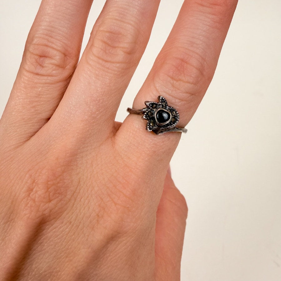 Vintage Whimsigoth Sterling Silver Ring
