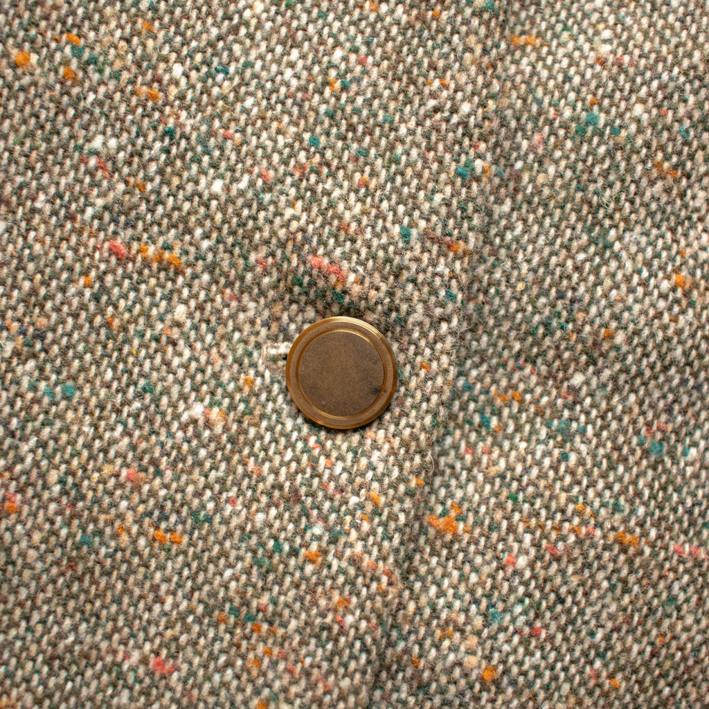 Vintage Green Heather Tweed One Button Blazer Size Medium