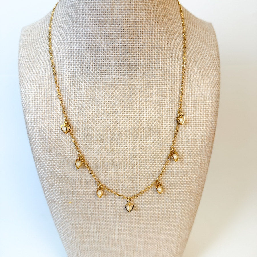 Avon Station Charm Necklace Gold-Tone