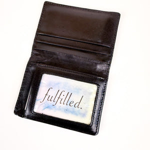 Black Woven Leatherette Wallet