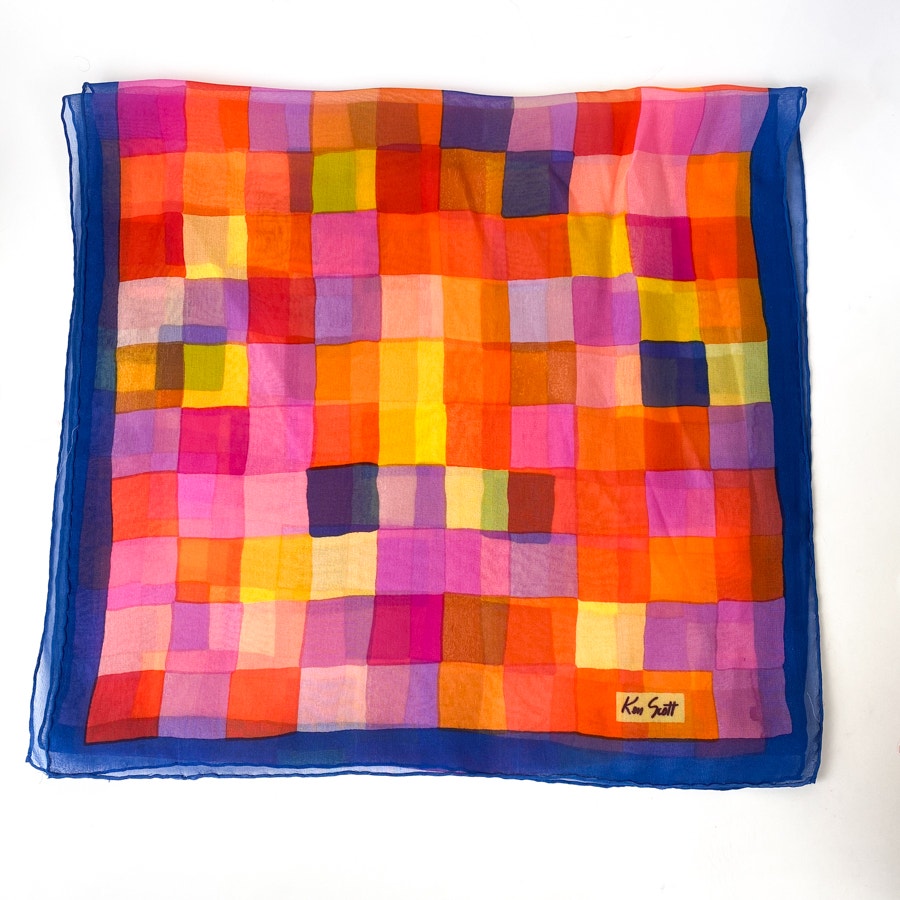 Geometric Print Rectangular Long Scarf