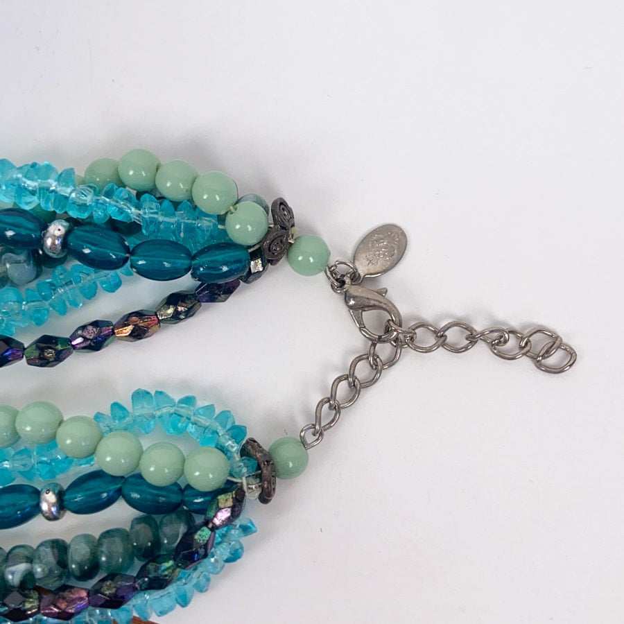 Funky Chunky Multi Layered Rage Against the Beige Beaded Necklace