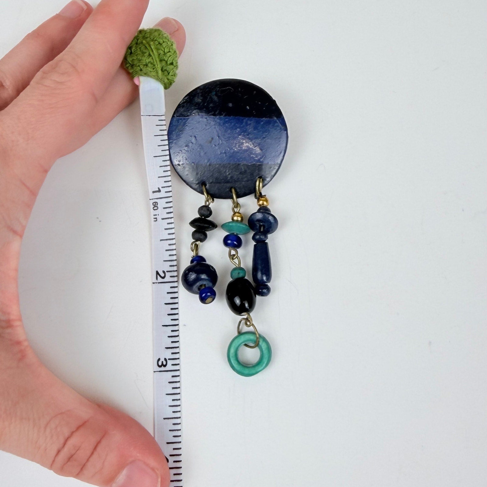 Vintage Brooch Made in India Dangly Pin