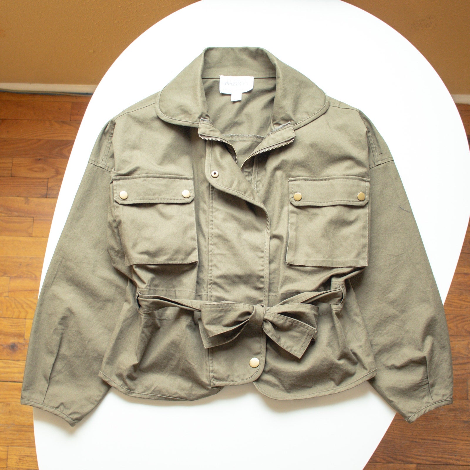 Anthropologie Green Belted Utility jacket Size Small