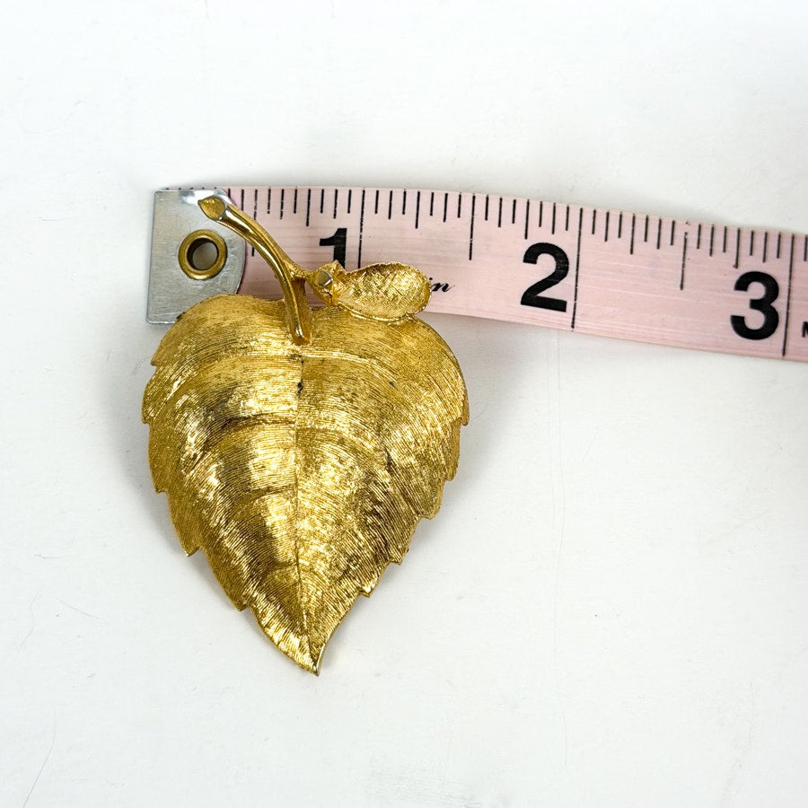 Leaf Brooch Avon Gold-Tone Fall