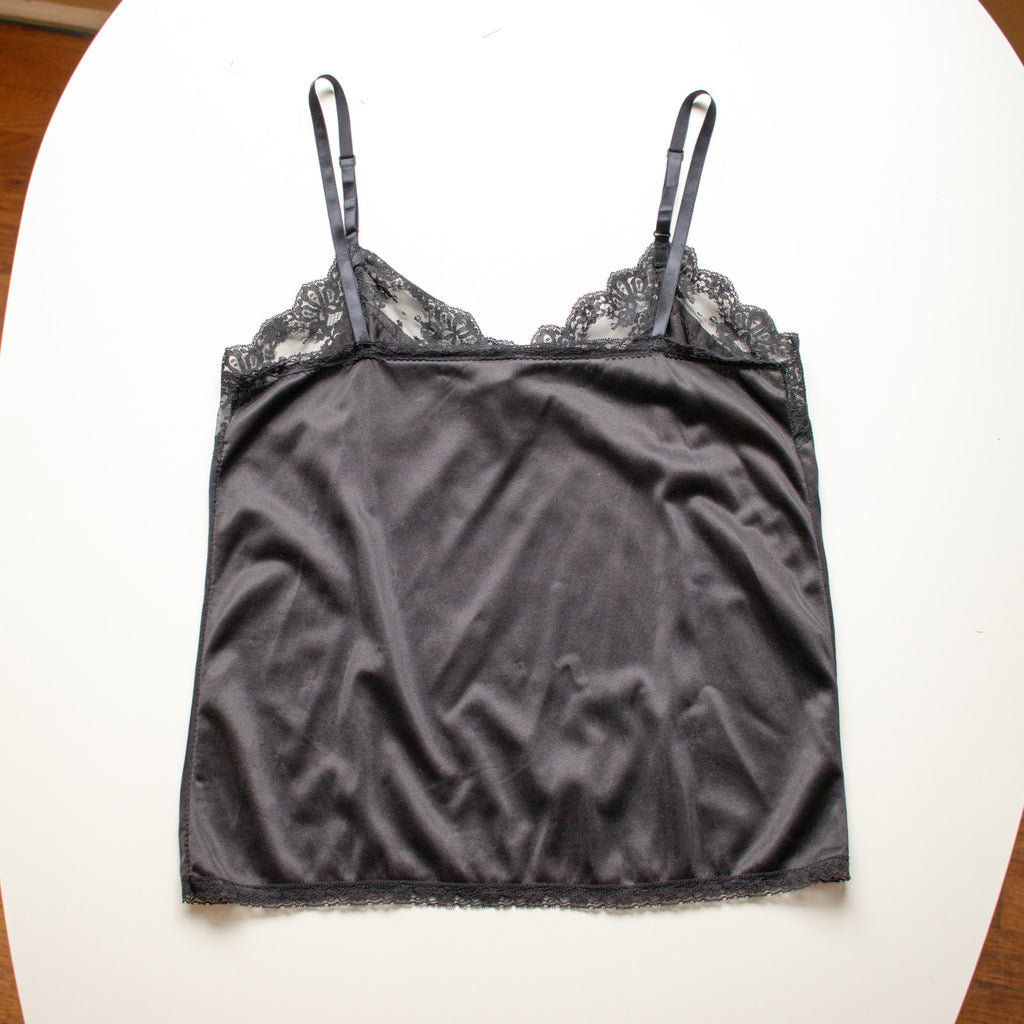 Union Made Vintage Black Lace Camisole