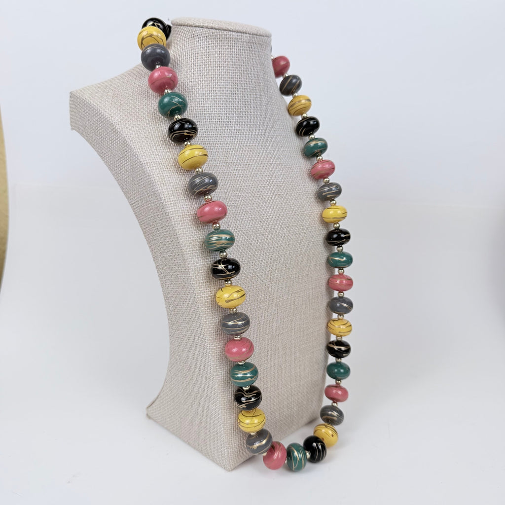 Colorful Chunky Beaded Statement Necklace
