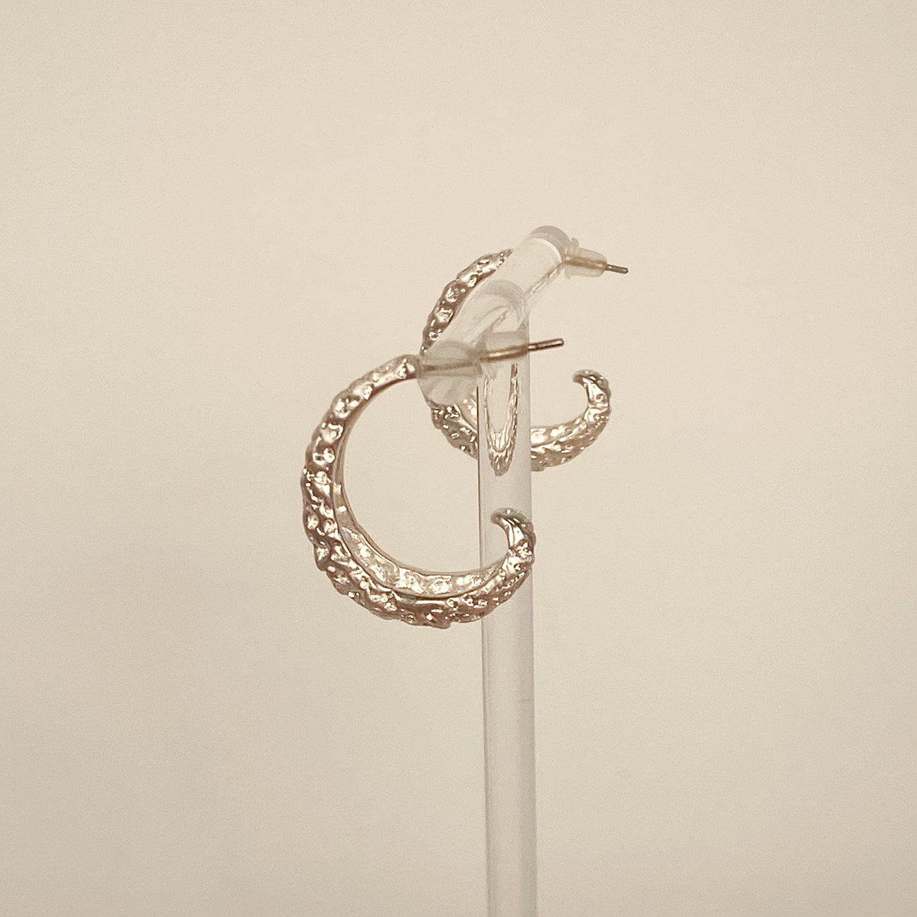 Silver Earrings Hammered Sterling Silver Hoops