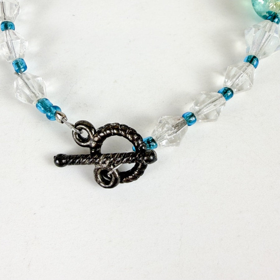 Delicate Blue Beaded Bracelet
