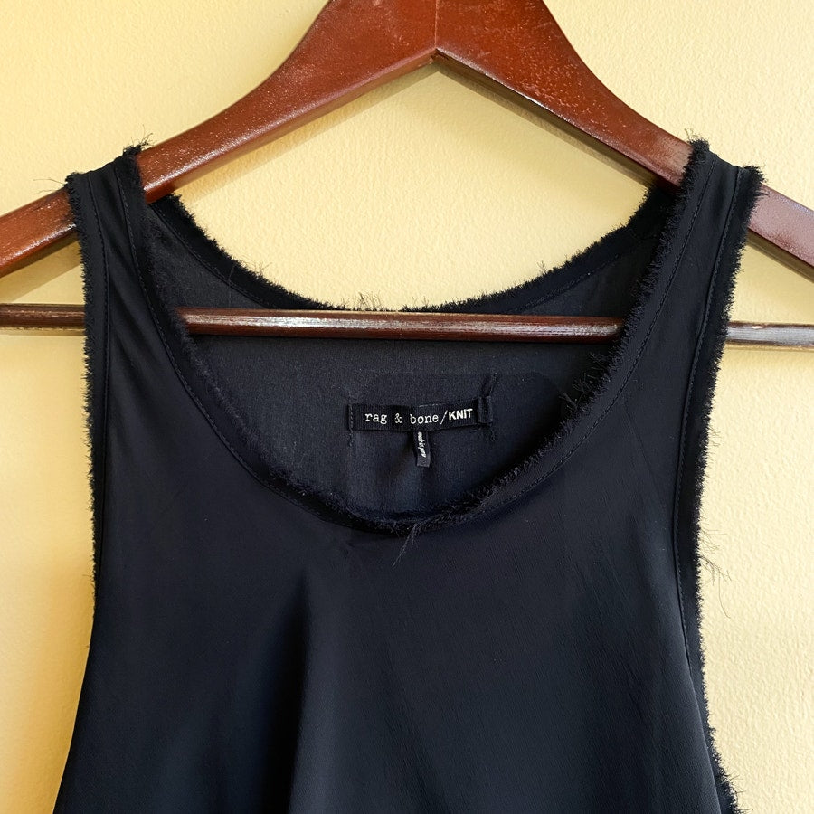 Indie Sleaze Black Casual Dress rag & bone Asymmetrical Hem Small