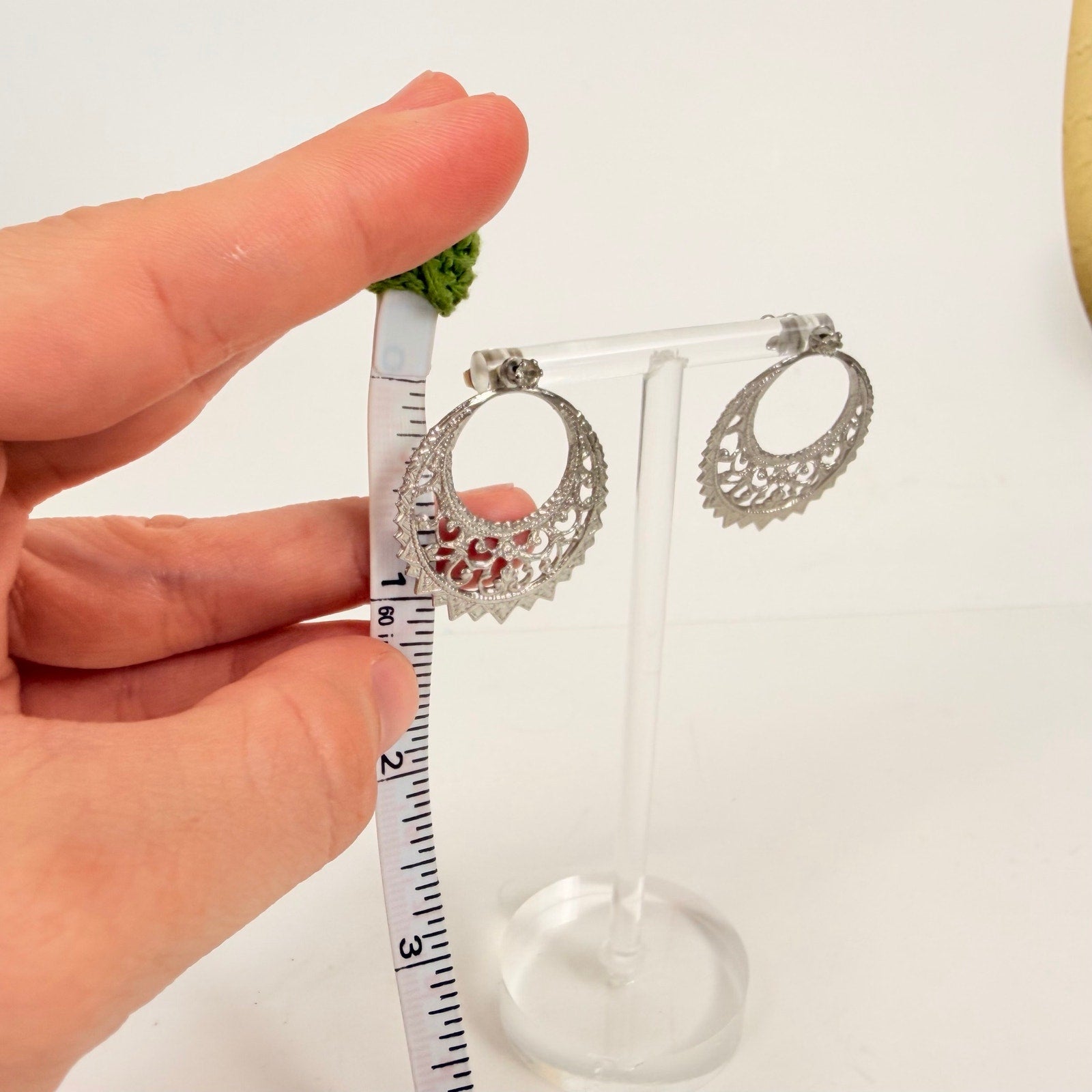 Silvery Lacey Earrings